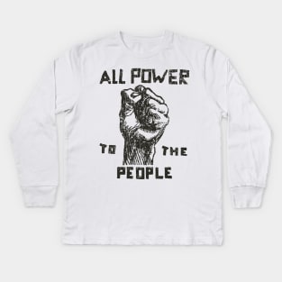 All Power To The People 1966 Kids Long Sleeve T-Shirt